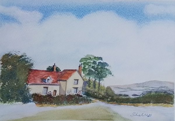 Original Handpainted  Painting "Pretty Little Cottage" inspired by Charles Evans