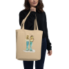 Eco friendly, Certified Organic Cotton 'Duckie' Tote Bag. Cute Ducklings in Wellies. Design from my own original watercolour. - Image 3