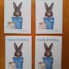 Pack of 4x A5 size Birthday Cards - Greeting on front of card 'Happy Birthday' - Inside left blank for own message. - Image 2