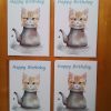 Pack of 4x A5 size Birthday Cards - Greeting on front of card 'Happy Birthday' - Inside left blank for own message. - Image 5