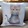 Cute Kitty Cushion including insert. Design taken from my own Watercolour painting - Image 2