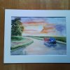 Original Signed Watercolour Painting 'As the Sun Sets' Canal boat scene at Sunset. - Image 2
