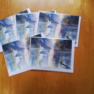 Pack of 5x A6 size Greeeting Cards - Inside left blank for own message. Each card is individually wrapped.