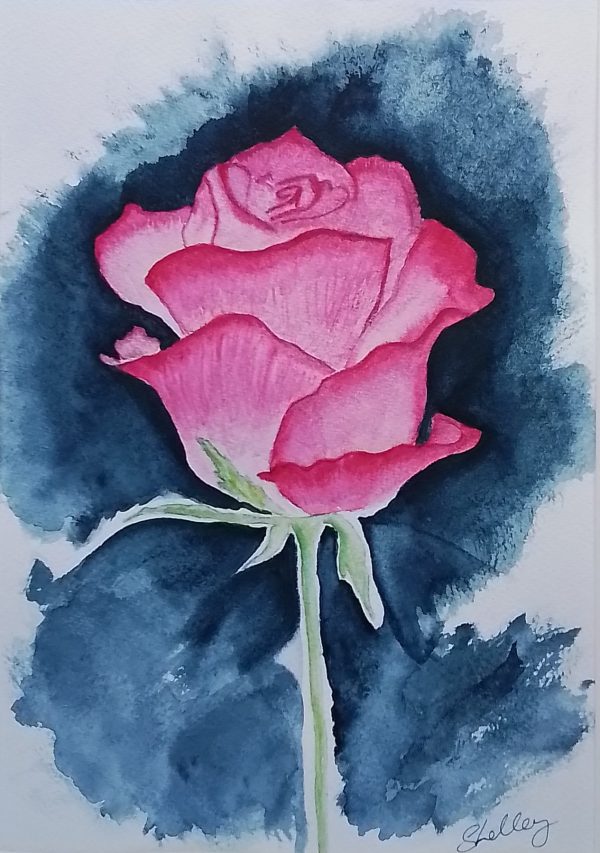 Original Signed Watercolour Painting 'Rose Petals'. Elegant Artwork. Unique.