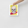 Punk Rock Print. Handpainted design. Unique 'Punk Skull'  taken from my own original watercolour painting. - Image 3