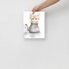 Handpainted design. Print taken from my own original watercolour painting. Cute Kitten in a Teapot. - Image 3