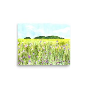 Summer Meadow. A Print from my handpainted watercolour Painting. Ready to frame Wall Art