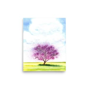 Summer Cherry. Stunning Print! Brightly coloured. From my own Handpainted Watercolour Painting. Ready to frame Art Poster 8"x10"