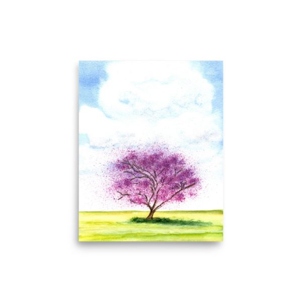 Summer Cherry. Stunning Print! Brightly coloured. From my own Handpainted Watercolour Painting. Ready to frame Art Poster 8"x10"