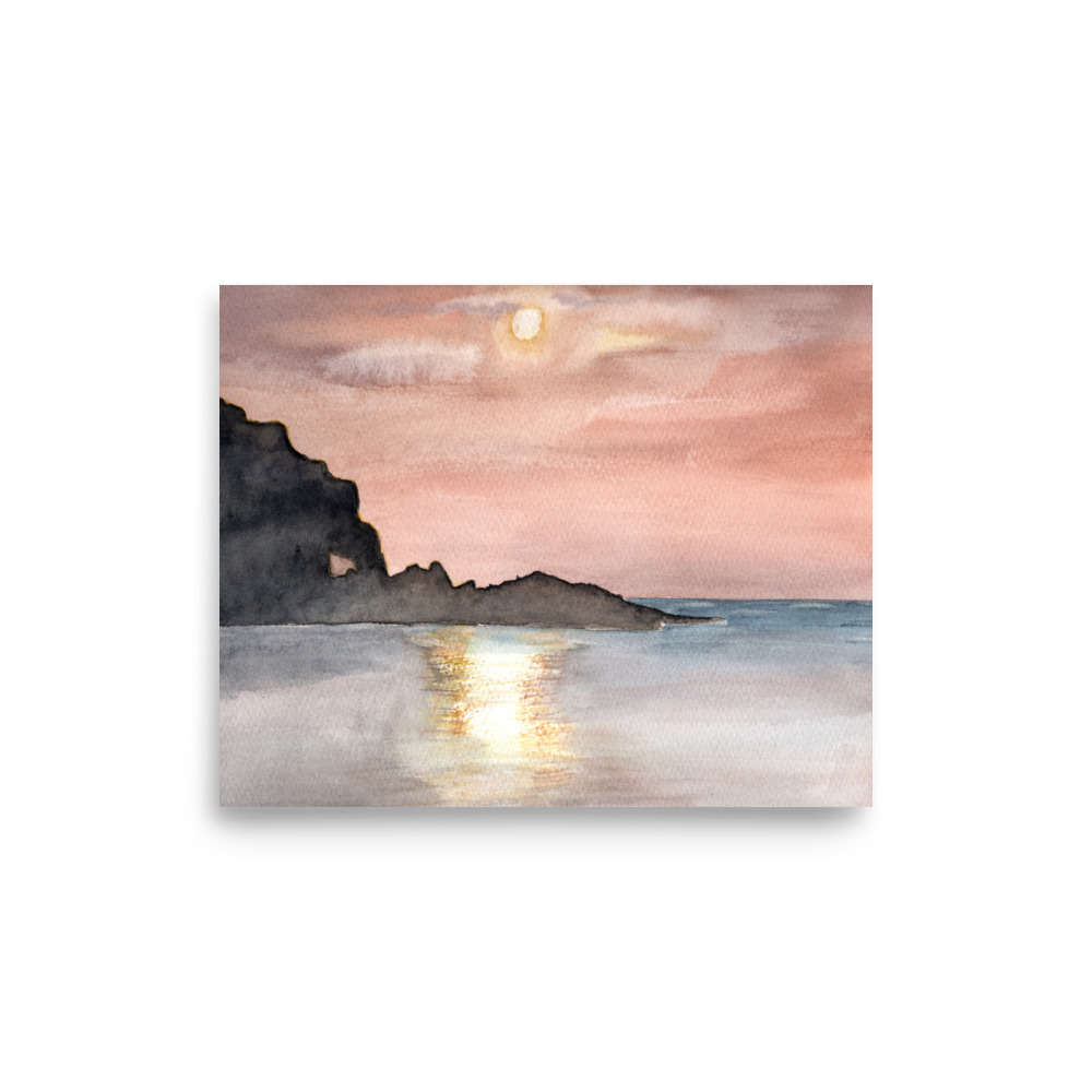 Evening Sunset at Hele Bay