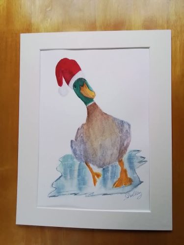 Santa Duck on Ice